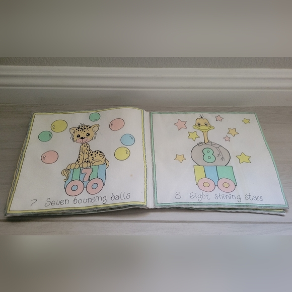 Children's Soft Book Fabric Book Quilted Great Gift Precious Moments - Picture 5 of 7